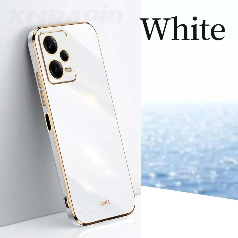 6D Straight Edge Plating Soft TPU Phone Case