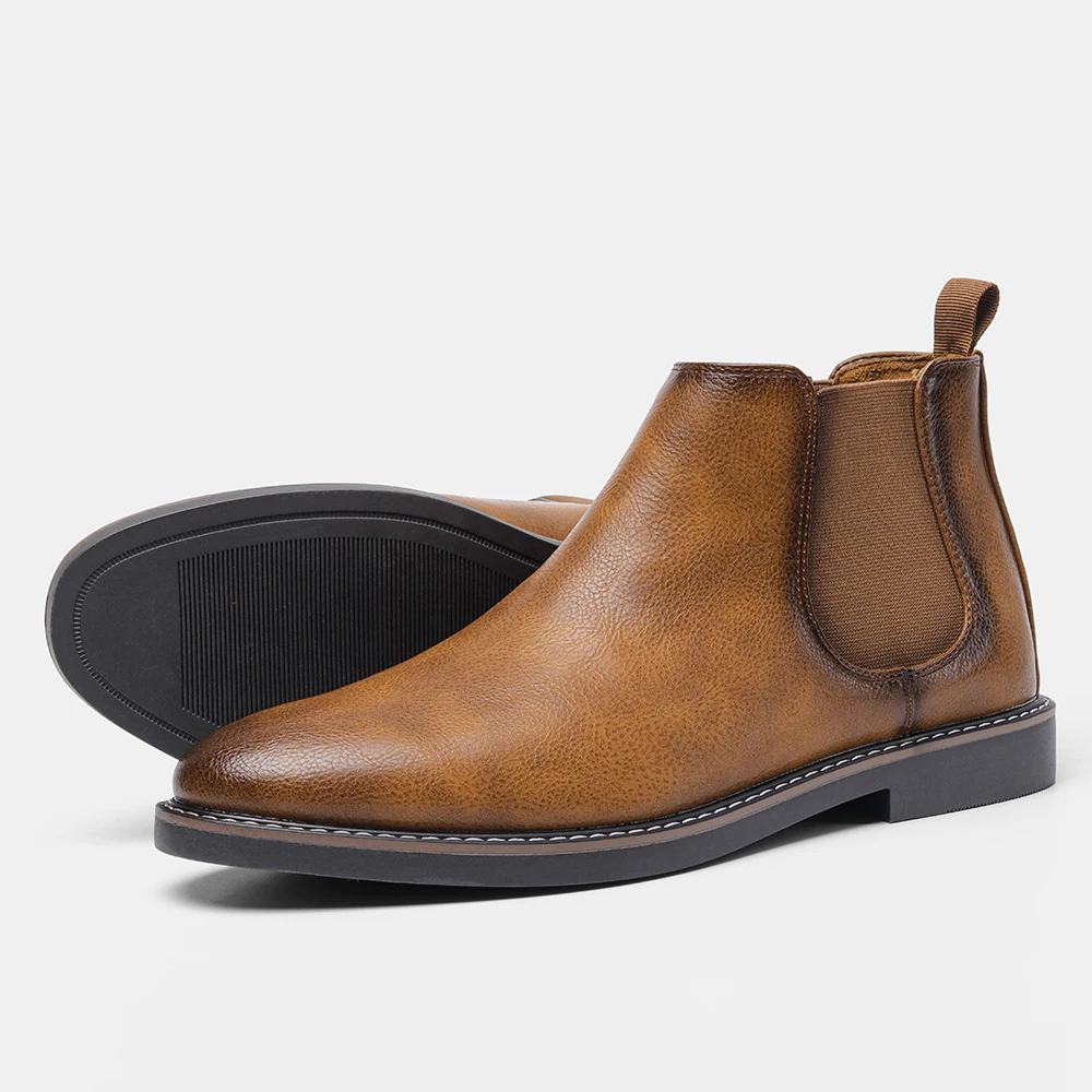 Men Chelsea Boots Size 40-46 Men's Retro Chelsea Boots Brand Leather Casual boots #KD5238 men chelsea boots,men leather shoes