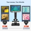 Elikliv EDM11S Digital Microscope 2000X 7" IPS 12MP 1080P Lab Biological Microscope Camera Dual Lens With Remote Control 2