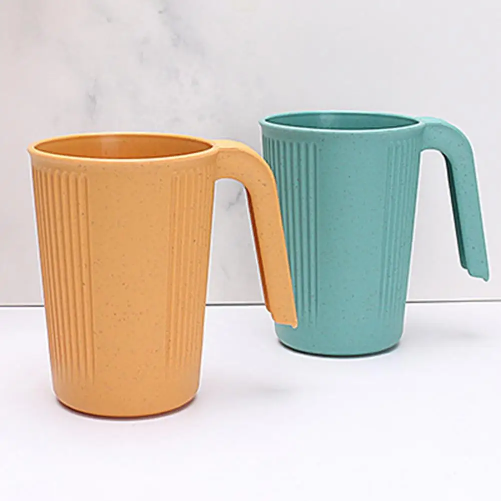 

Water Cup with Curved Handle Scald-proof Water Cup Durable Unbreakable Cups with Handles for Picnics Camping Everyday Use Easy