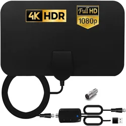DUKE High-Definition Digital Signal Amplifier TV Antenna, HDTV 4K TV Antenna