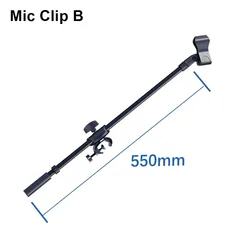 Durable Rotating Microphone Stand with Adjustable Phone Holder and Mic Clip (Mic Clip B)