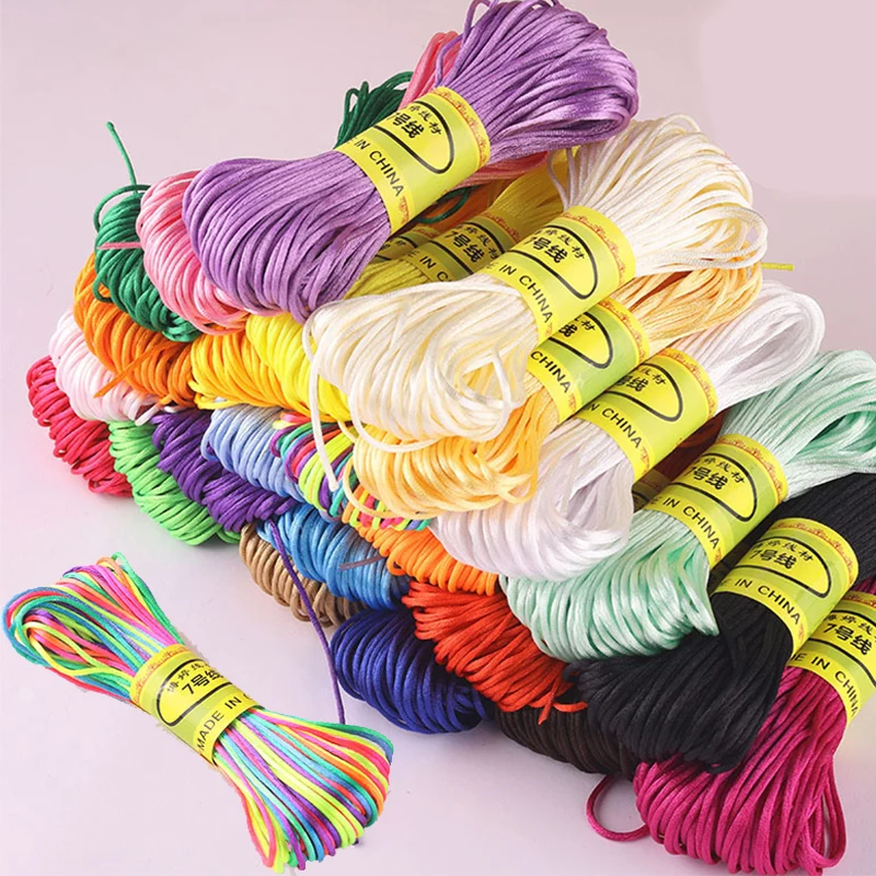 Bulk Nylon Satin Cord for DIY Knotting and Jewelry Making - 1.5mm Thickness