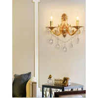Lampe murale en cristal contemporaine pour chambre à coucher, salon, couloir, style industriel moderne 3