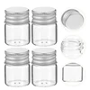 5pcs Clear Empty Glass Bottles 5ml/6ml/7ml/10ml/14ml/18ml/20ml/25ml/30ml Silver Aluminum Lid Refillable Vials 4