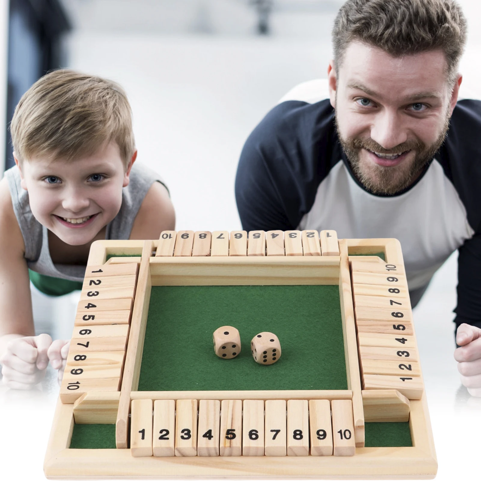 2〜4人用の木製ボードゲーム,1〜10の数字の木製ボードゲーム - AliExpress