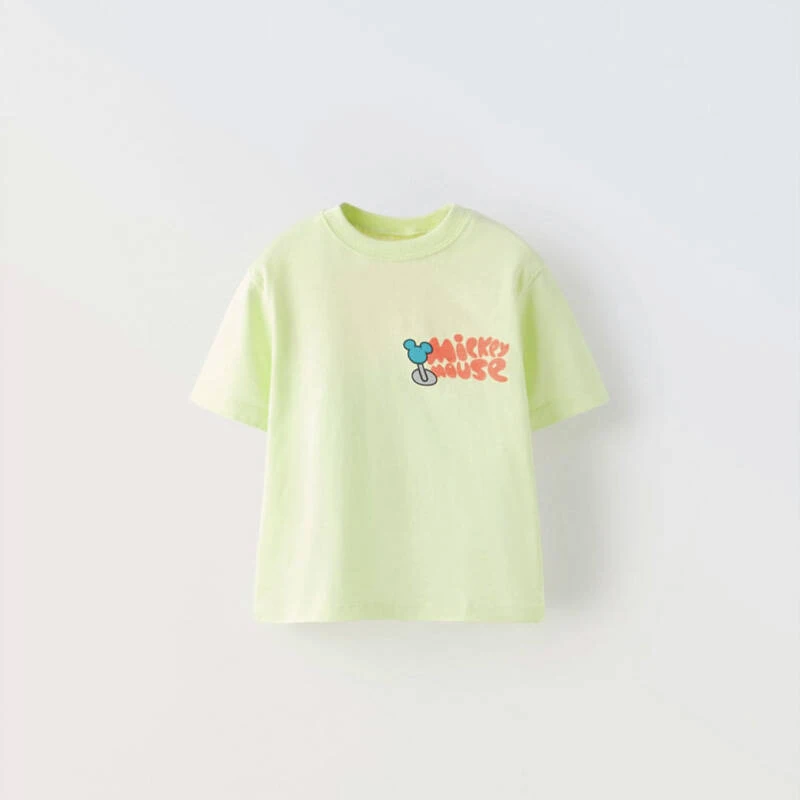 Mickey Mouse T Shirt Kids Summer Clothing Cartoon Printed Fashion Baby Short Sleeved Tops Children's Wear Tees Disney T-shirts 2