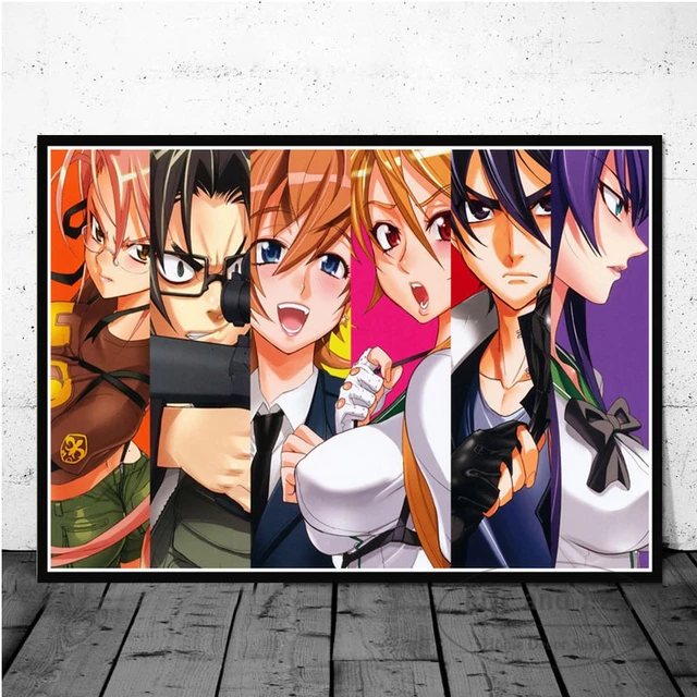 Highschool Dead Season 2 Come  Highschool Dead Anime Watch - Anime Canvas  Painting - Aliexpress