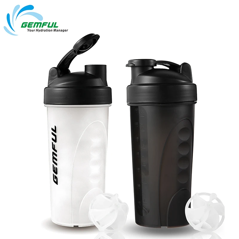 GEMFUL Shaker Bottles 28 Oz Gym Shake Cup for Protein Mixes or