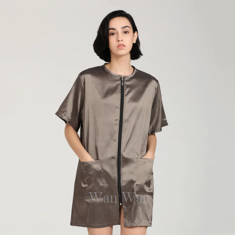 Barber Shop Apron Hairdresser Robe Pet Dog Grooming Uniform Hair Salon Work Clothes Anti Hair Anti Static Short Sleeve Smock beauty salon apron hair salon cloth pet grooming smock