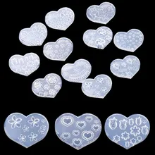

3D Heart Type Tiny Nail Art Silicone Mold Flowers Heart Skull Epoxy Resin Casting Molds For DIY Epoxy Resin Nail Art Crafts
