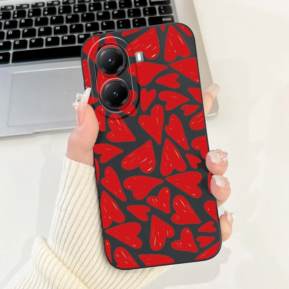 Cute Cat Grid Pattern Soft Silicone Phone Case Cover