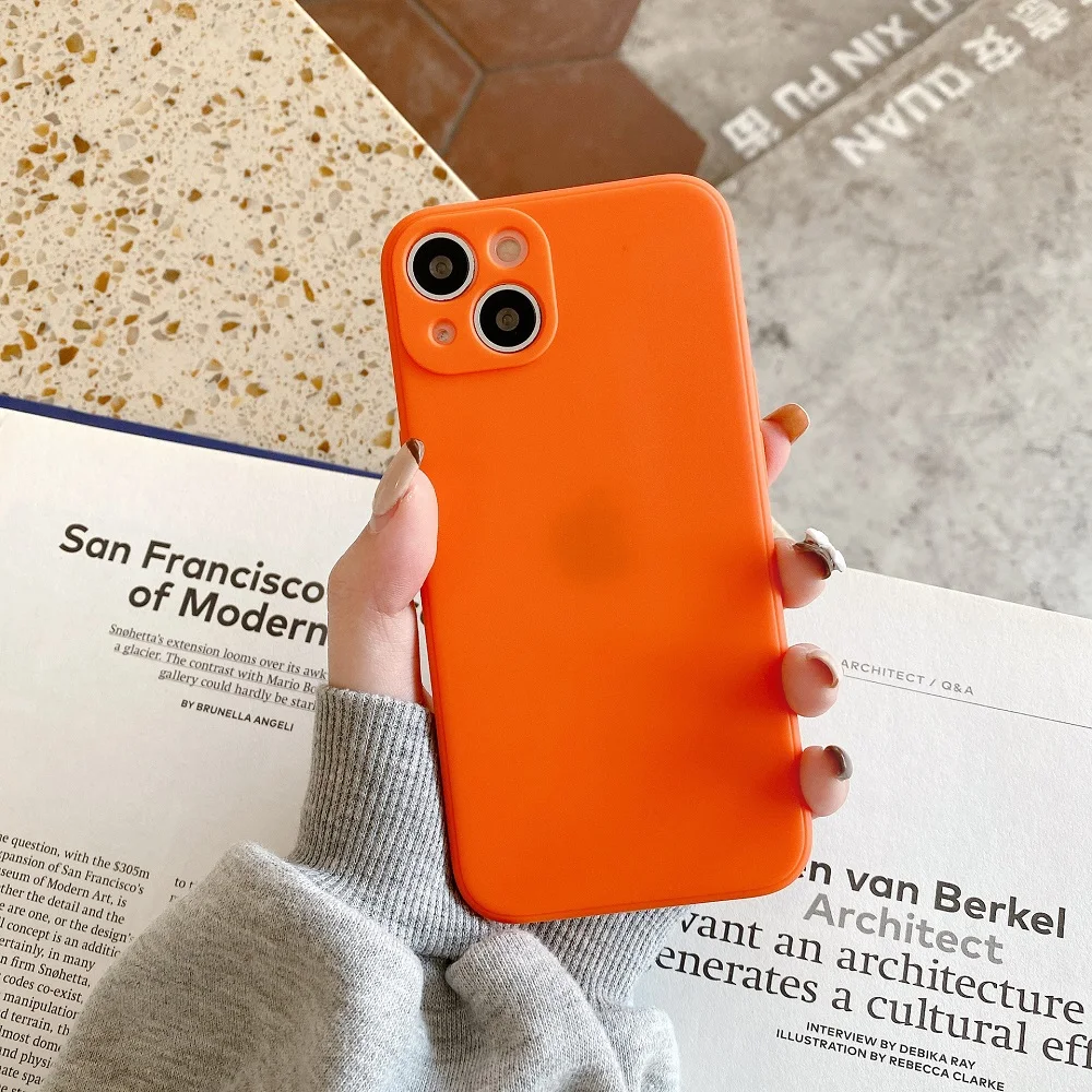Soft Candy Square Phone Case For iPhone 11 12 13 Pro Max XS X XR 7 8 6S Plus SE 2022 Mini Plain Shockproof Bumper Back Cover 13 pro max case