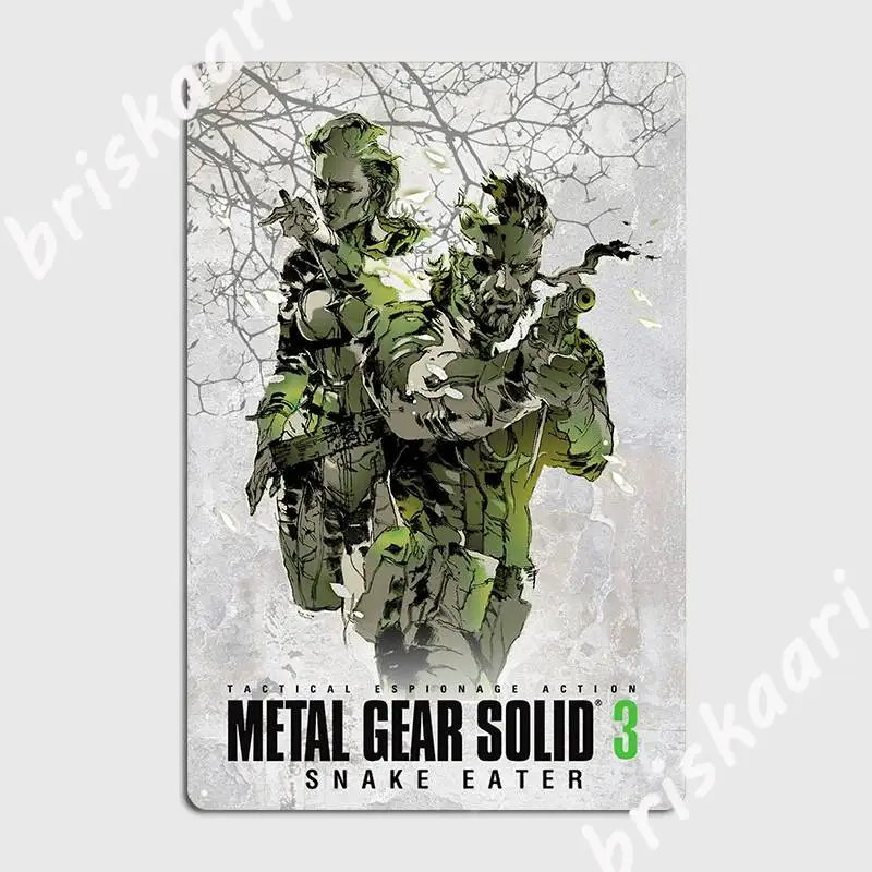 Metal Gear Solid 3 Poster Targa In Metallo Poster Cinema Soggiorno Retro Soggiorno Poster Targa In Latta Poster