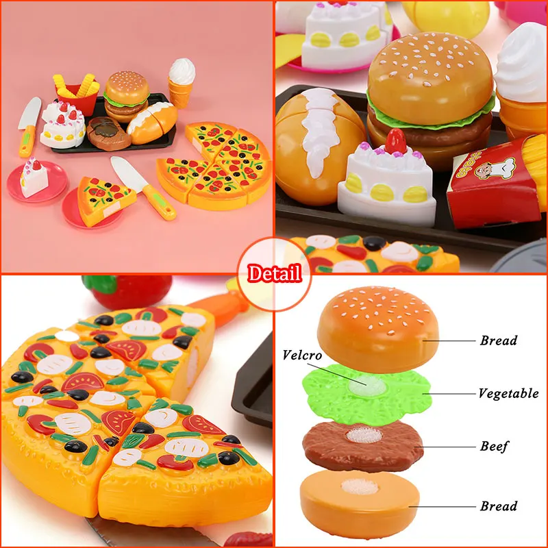 Plastic Pretend Play Kitchen Food Toys for Kids
