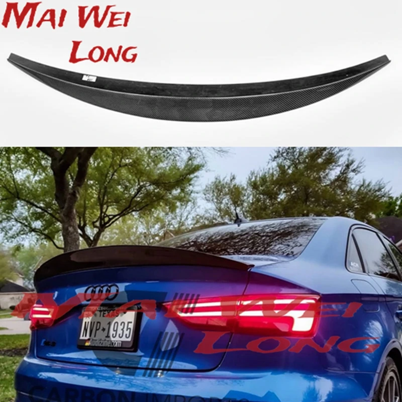 A3 S3 8V In Fibra Di Carbonio Posteriore Tronco Spoiler Ala Per Audi A3 S3 8V Berlina 2013-2017 Stile Auto