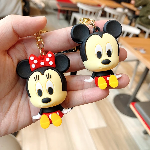 Nouveau Kawaii Anime Disney porte-clés Figurine jouets Mickey