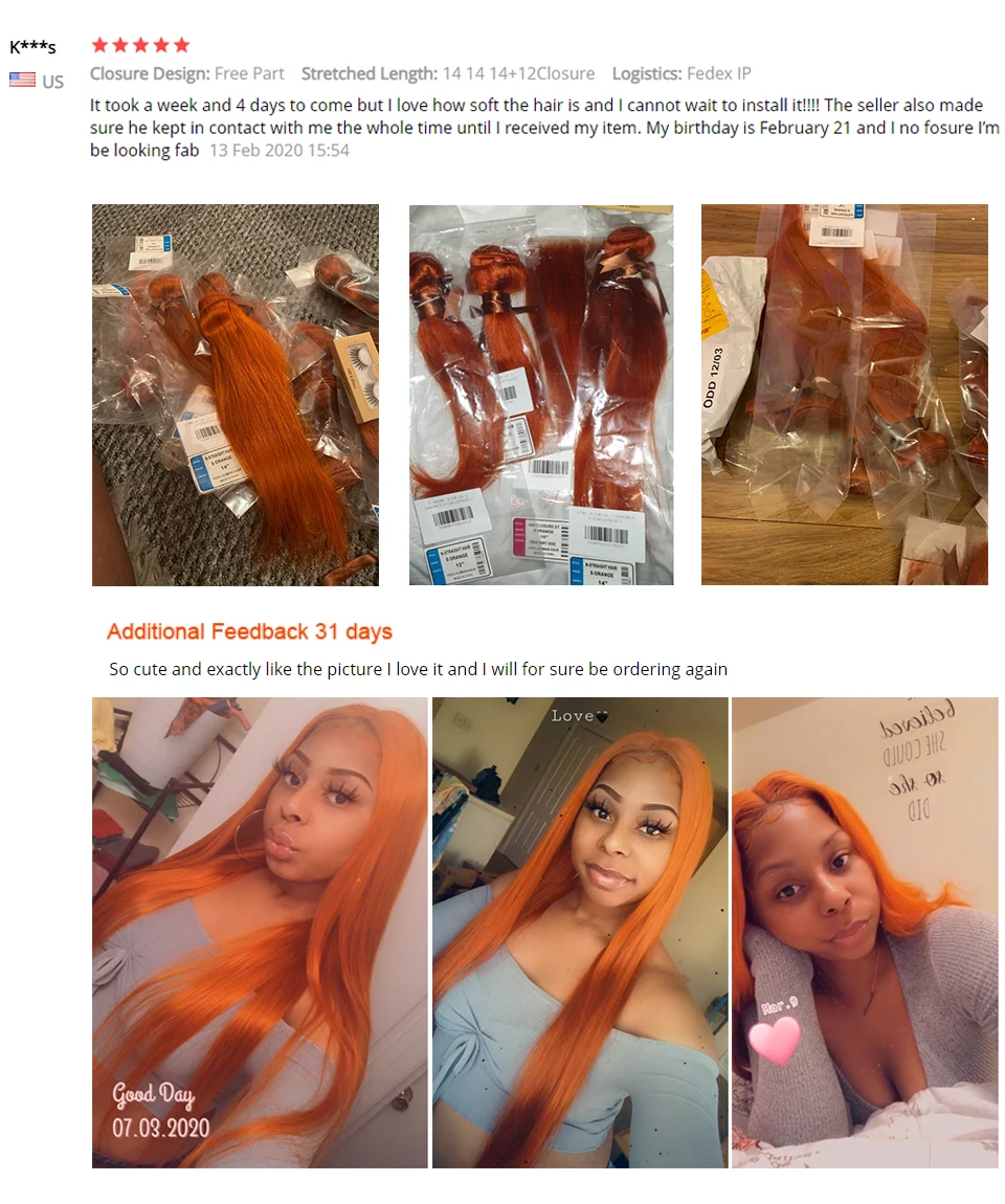 Sleek Straight Human Hair Bundles human hair extensions human hair bundles Pink Remy Brazilian Hair Bundles Red Orange Colored Extensions For Women Single
