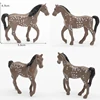 8 pcs Mini Simulation Farm Wild Small Horse with 6 pcs Fence Colorful Small Horse Soft Glue Children's Toys Animal Model Combina 6