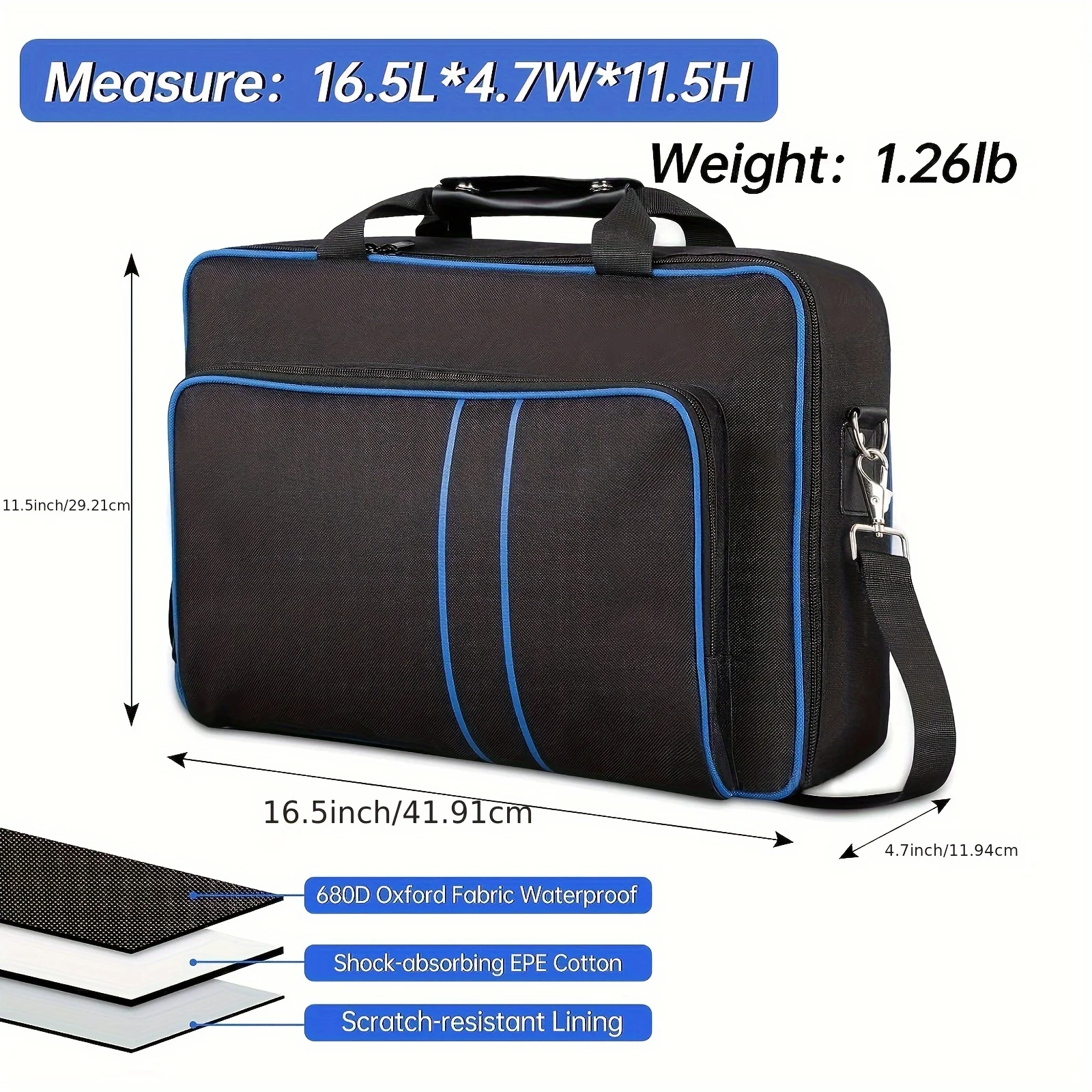 Carrying Case Compatible with PlayStation5 Console Digital/Disk Edition Travel Bag For PS5