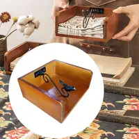 Farmhouse Wood Napkin Holder Tissue Dispenser Multipurpose Tableware Tissue Holder for Bathroom Restaurant Hotel Cafe Countertop 2