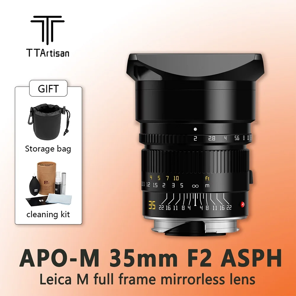 Ttartisan Apo-M 35Mm F2 Asph.Full Frame Obiettivo Principale Ad Ampia Apertura Per Fotocamere Leica M-Mount Leica M-M M240 M3 M6 M7 M8 M9 M10