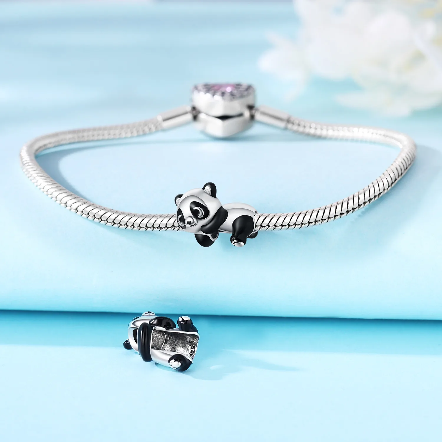 Hot 925 Sterling Silver Cute Panda Beads Fit Bracelets Decoration DIY Birthday Party Fine Gifts Jewelry Bracelets Accessories 2