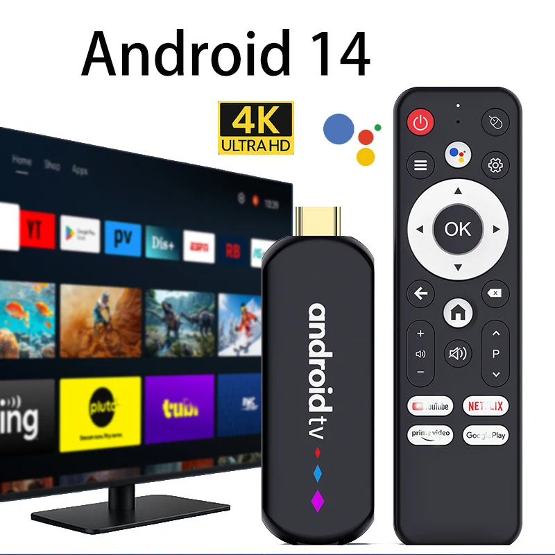 Android TV Stick S905L3 H96 MAX Android 14.0 4K Quad Core 2.4G 5G