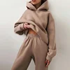 Women's Tracksuit Suit Autumn Fashion Warm Hoodie Sweatshirts Two Pieces Oversized Solid Casual Hoody Pullovers Long Pant Sets 1