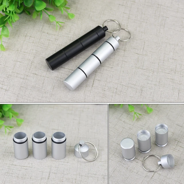 Mini Portable Aluminum Waterproof Pill Box Cases Sealed 3 Times Grids A Day Organizer Tablet Travel Medicine Vitamin Fish Oils 4