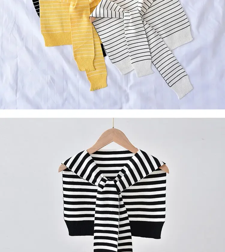 Shrugs Women Shoulder Shawl Fall Outwear All-match Candy Colors Fashion Knit Scarf-collar Harajuku Korean Streetwear Chic Sweet