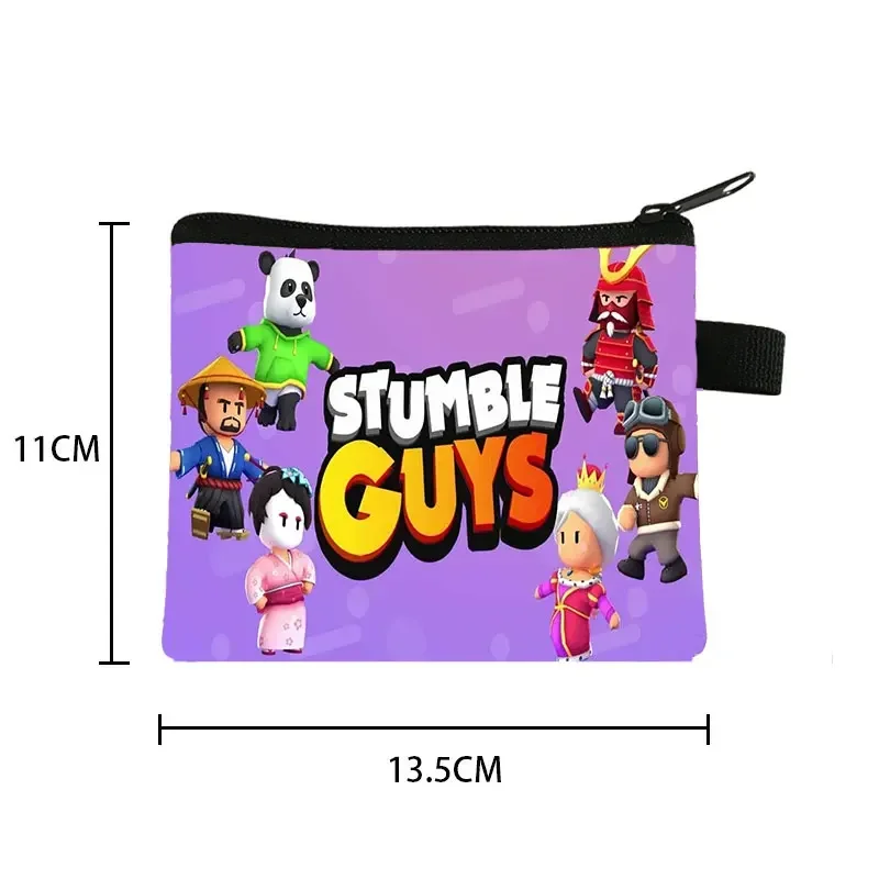 Stumble Guys Children's Coin Purse Student Portable Cartoon Small Wallet Coin Key Storage Bag Children's Toys Gift