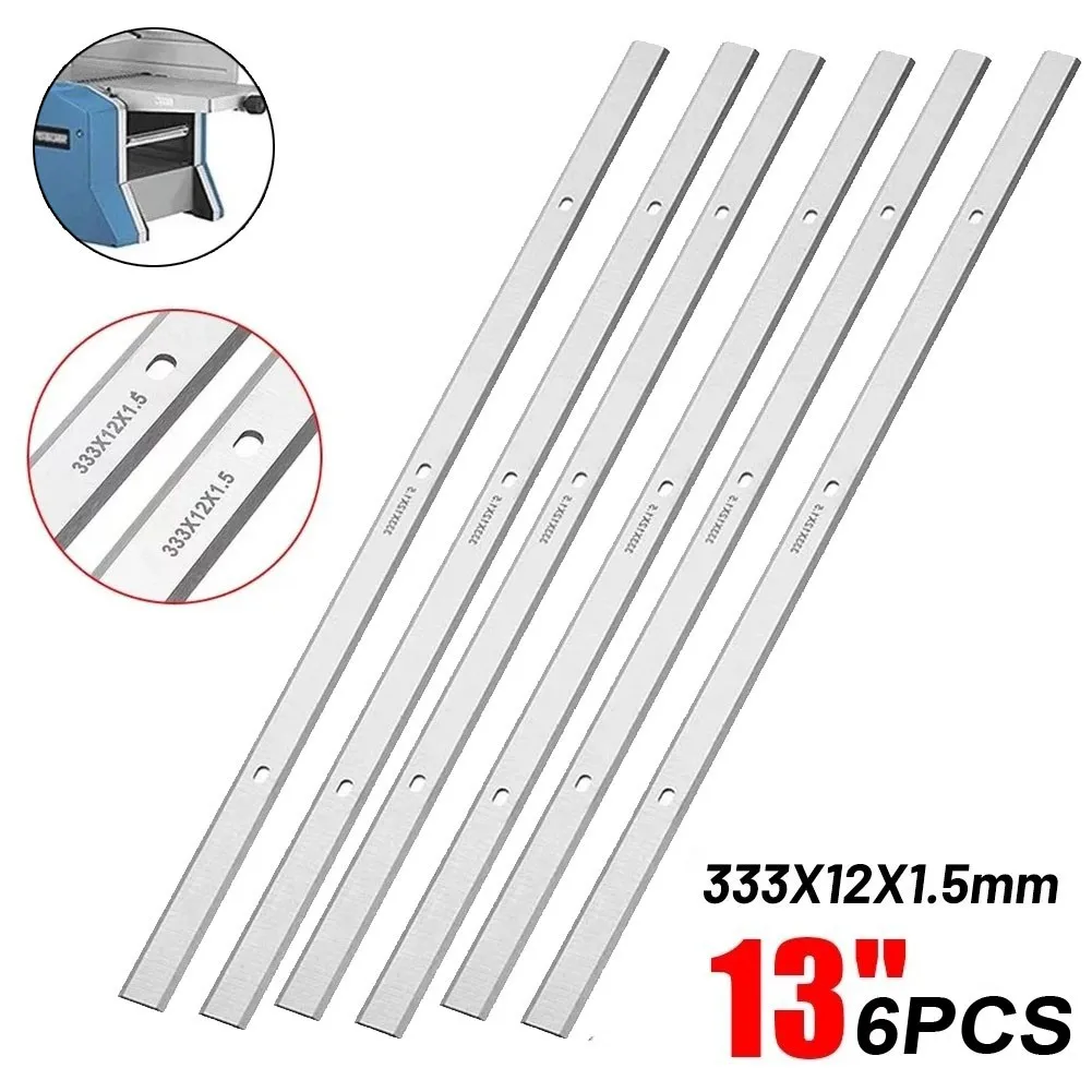 6PC 13" 332mm HSS Knife Planer Blade For DH330 DH316 Double Edge Set Planer Woodworking Machiney Part Blades Knife