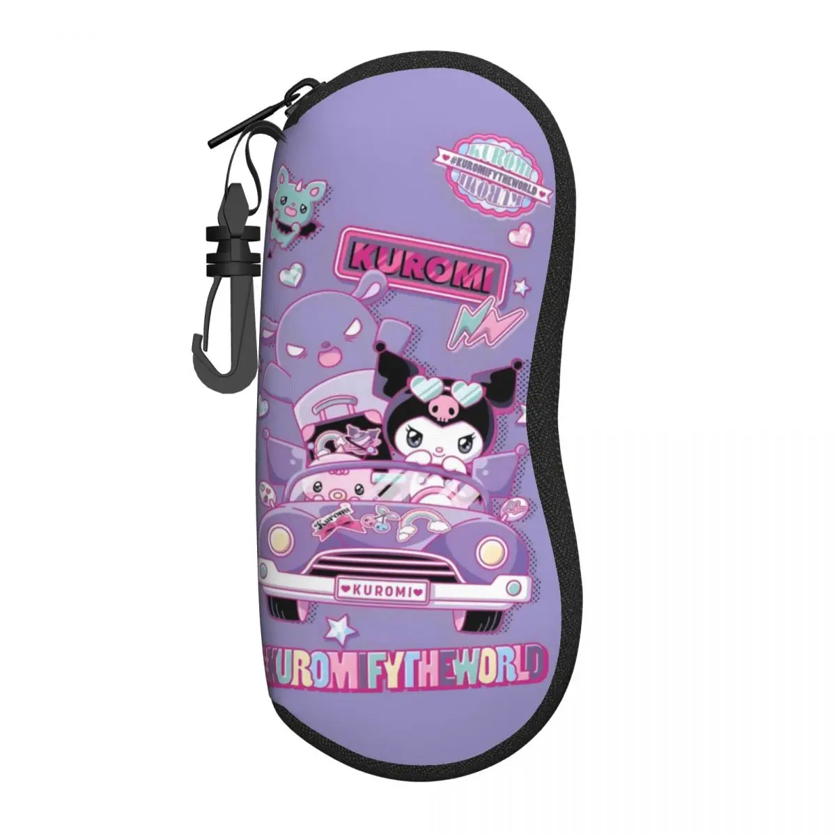 

Пользовательские обои Kuromi, очки для мужчин и женщин, мягкие милые Солнцезащитные очки в стиле аниме, защитная коробка