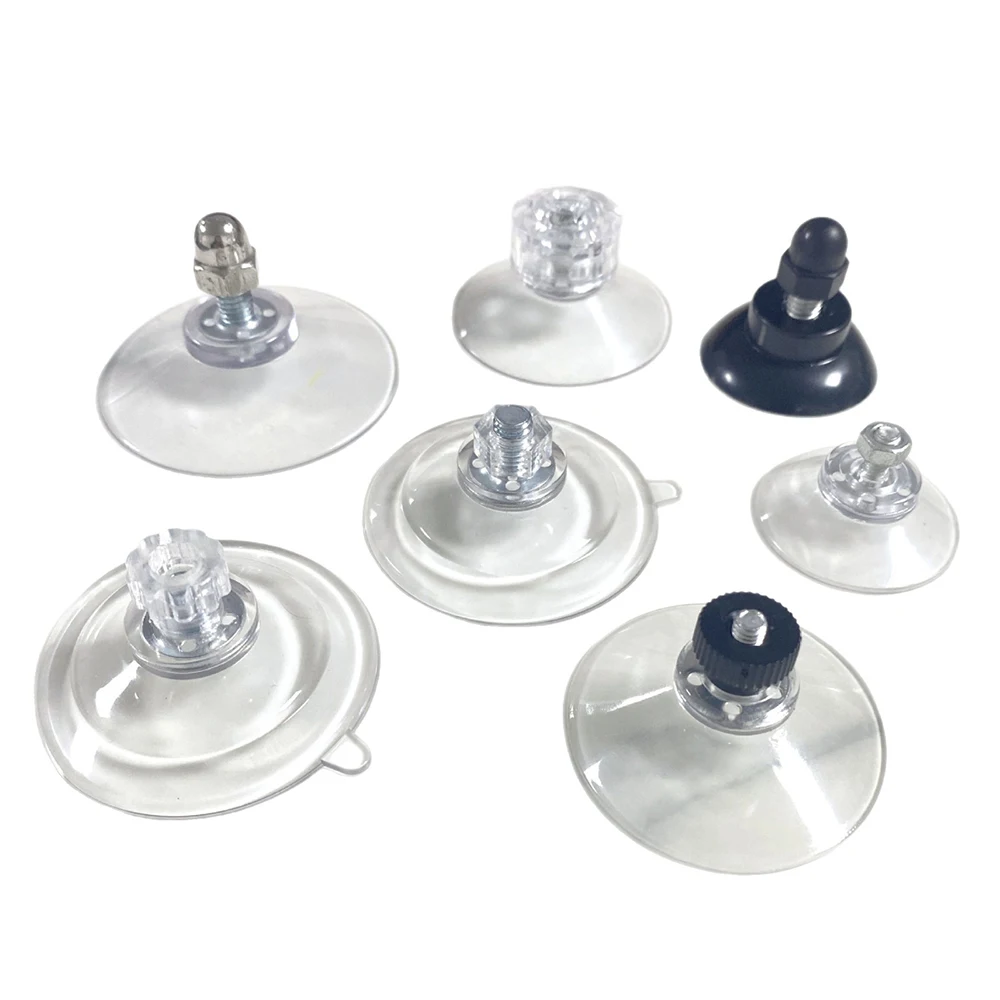 M4 M5 M6 M8 Transparent Suckers With Screw PVC Plastic Sucker Pad Holder Turn Nut Glass Table Tops Storage Tool Hooks