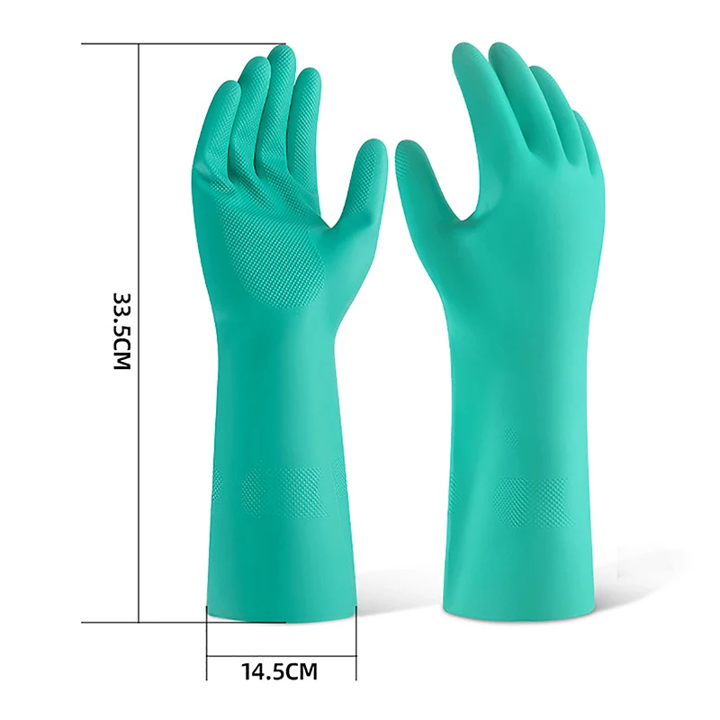 Gants Nitrile Réutilisables - Lot de 1 - Taille S/M/L/XL - Jaune Vert Rouge Bleu