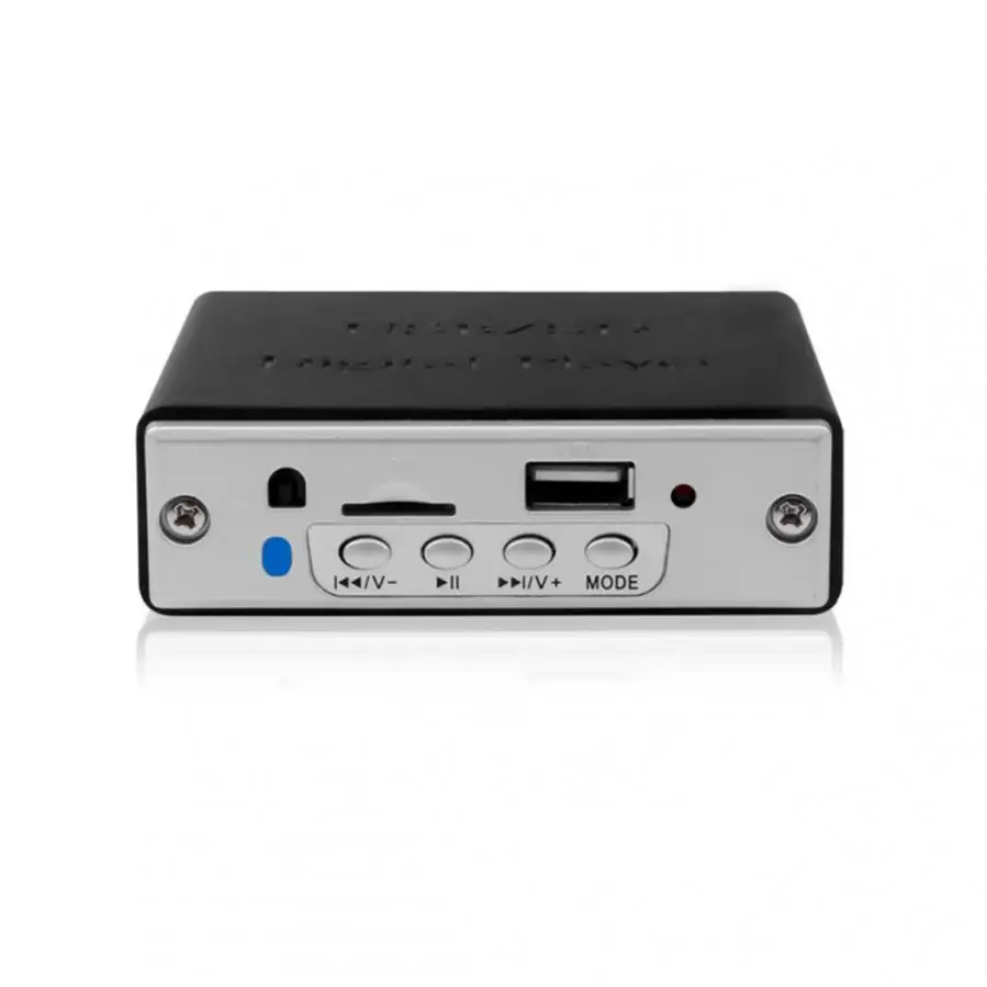 12V Mini Bluetooth Motorcycle Car Stereo Amplifier Amp LED USB SD Digital Player MP3 with Remote Controller LED Indicator Light