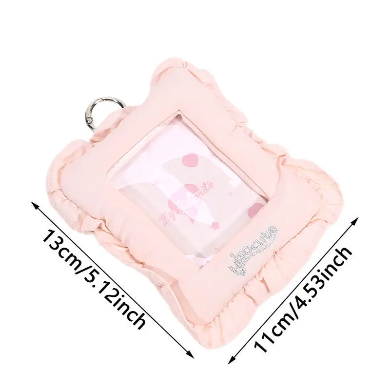 INS Card Holder Card Bag Photo Card Case Photo Storage Pendant Storage Bag Soft Sweet 3-inch Pillow Shaped Fashion Card Sleeve