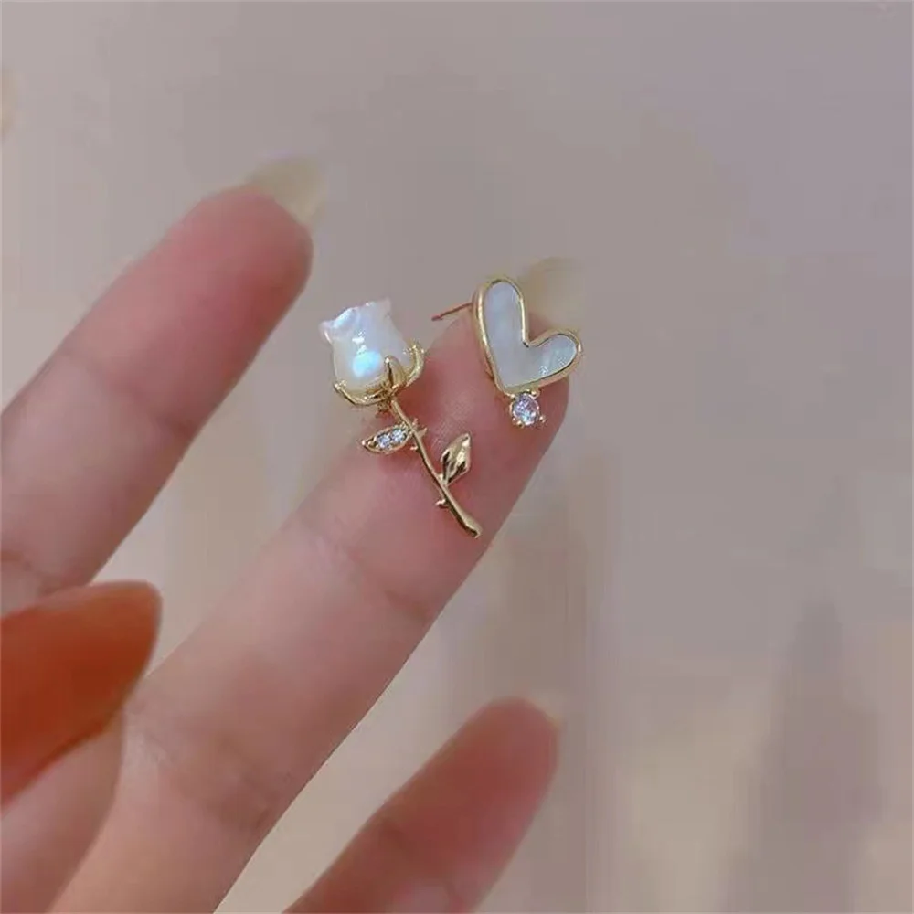Фото Простые серьги для девушек привлекательные женские очаровательные асимметричные серьги в Корейском стиле модные аксессуары Роскошные серьги №3