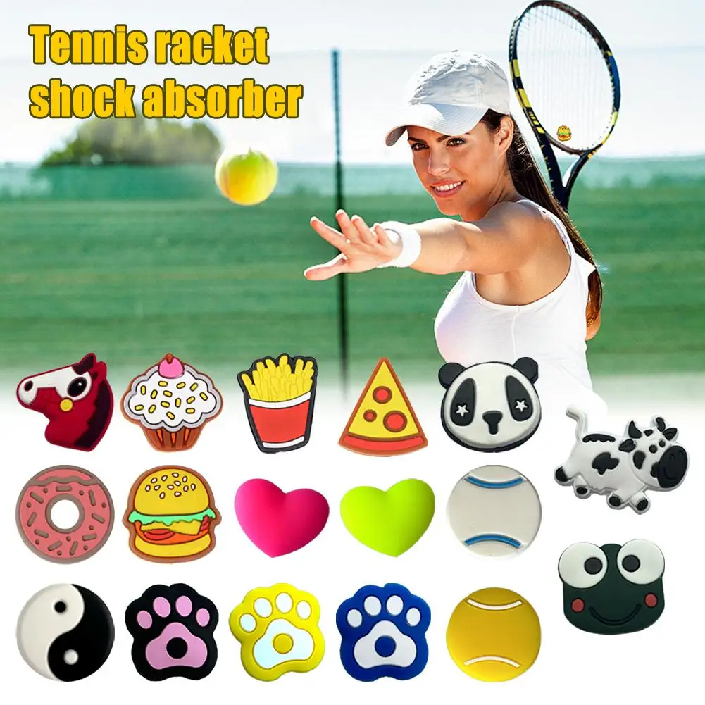 Cute Silicone Tennis Vibration Dampeners Tennis Racket Anti Damper Vibration Racquet Accessories 3 5PCS Tennis Accessories