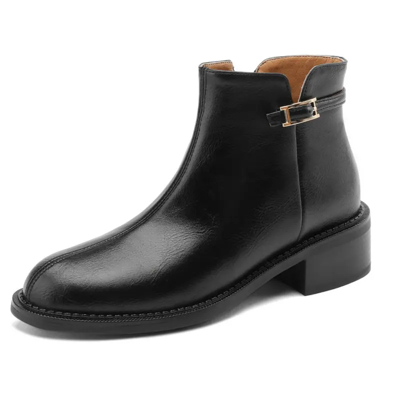 

Женские ботильоны челси из натуральной кожи, на среднем квадратном каблуке, размеры 34-41