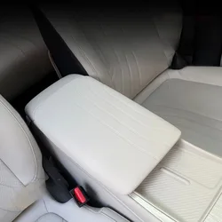 Premium Car Center Console Armrest Box Protective Cover - Stylish Interior Accessory (Beige)