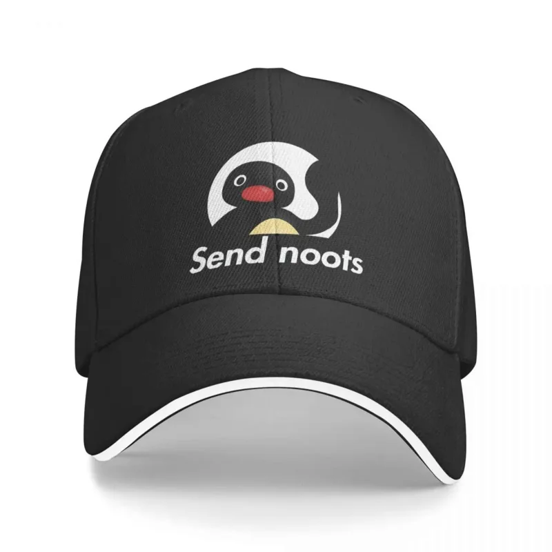 

Send Noots Essential Pingu Family Cartoon Washed Men's Baseball Cap Sunprotection Trucker Snapback Caps Dad Hat Golf Hats