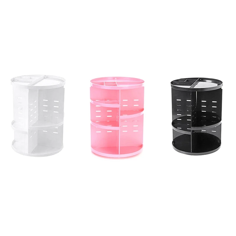 

360 Rotating Makeup Organizer, DIY Adjustable Makeup Spinning Holder Storage Rack, Capacity Make Up Shelf Cosmetics