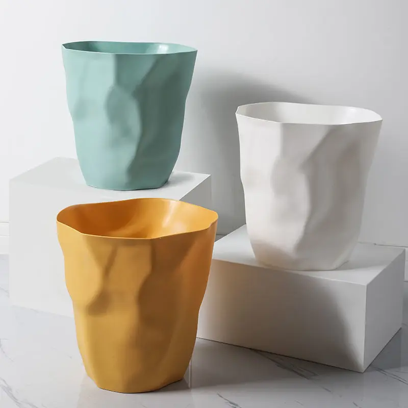 Creative Irregular Trash Can Bathroom Waste Garbage Bin Household Toilet Bin Home Rubbish Can For Kitchen Bathroom Garbage trash can desktop trash can