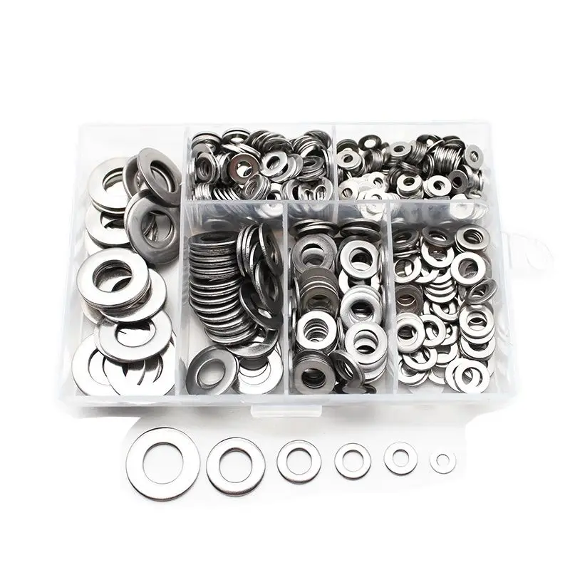 

660 шт., Набор Шайб из нержавеющей стали 304, 6 размеров