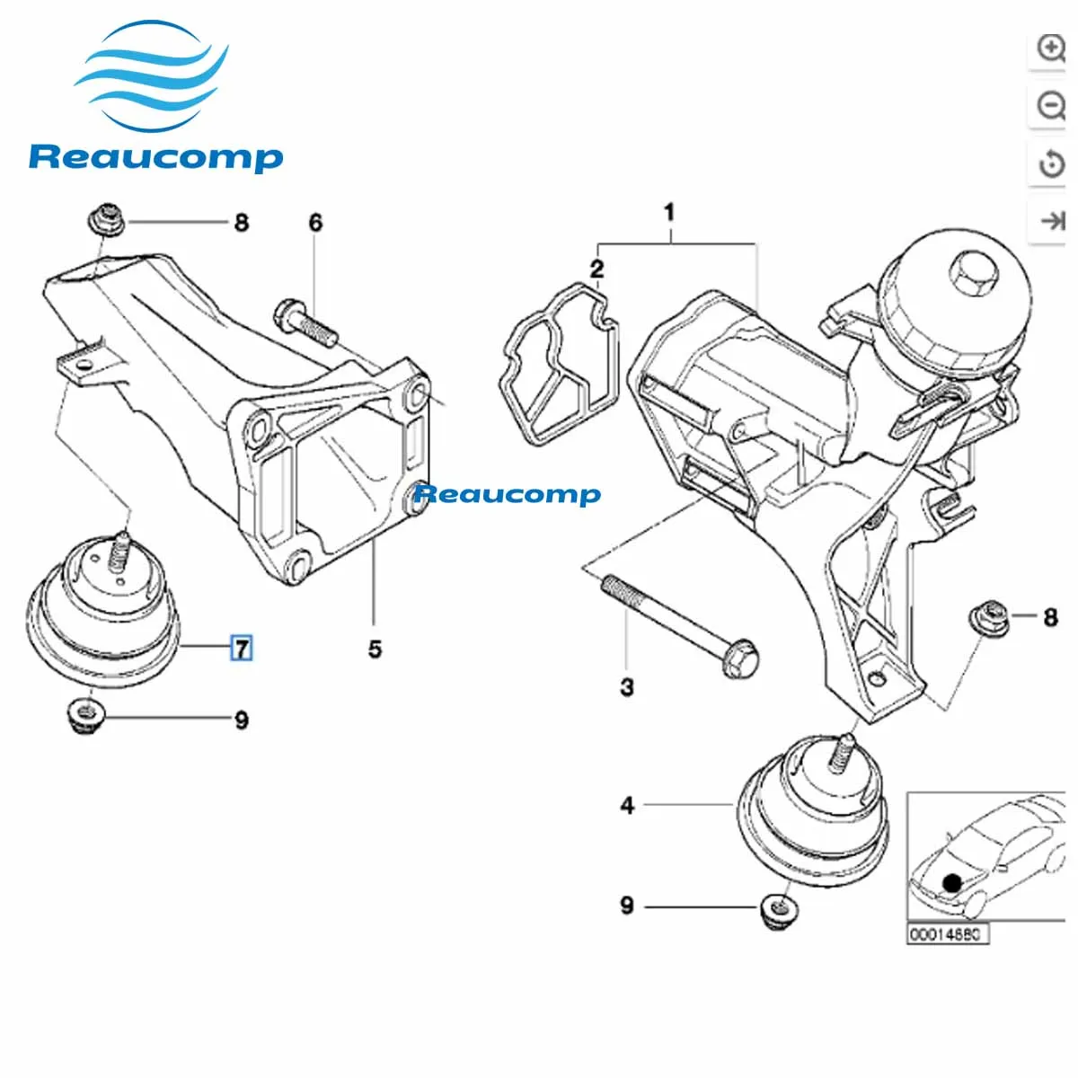 4PCS Engine Motor Transmission Mounts for BMW E36 E46 22116779972 22116785583 22316799330
