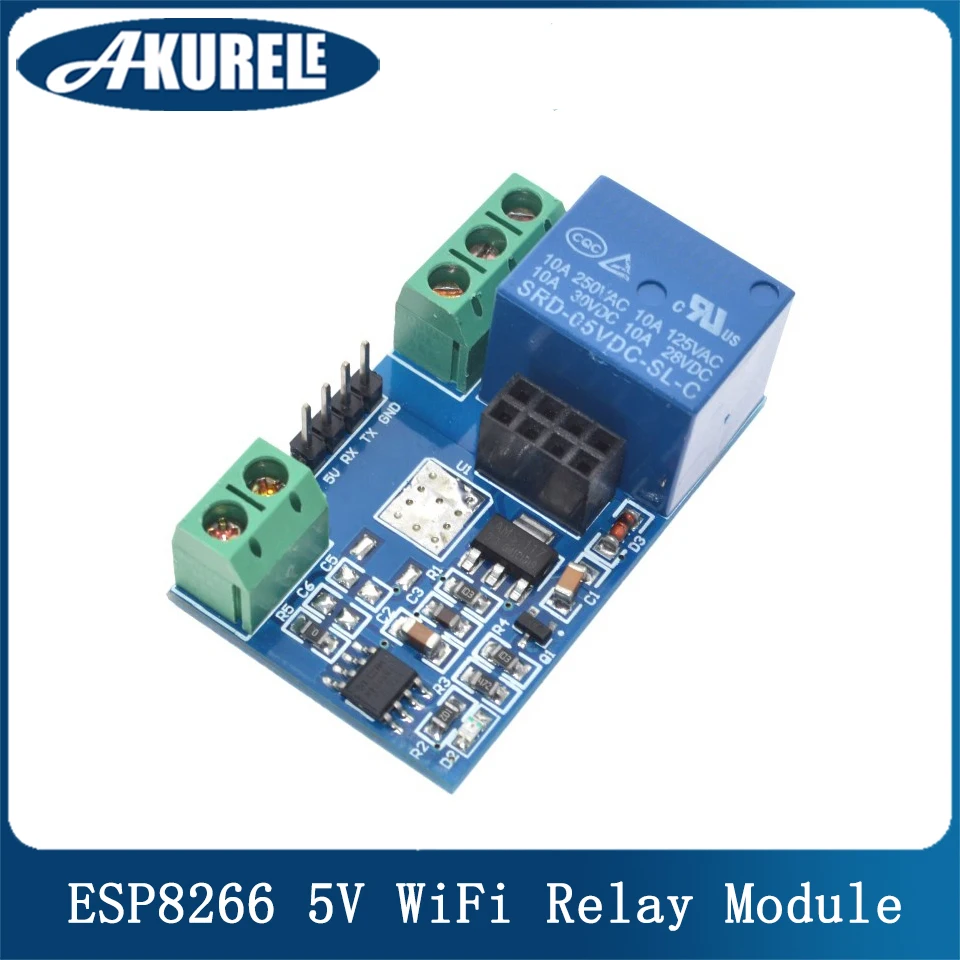 

Релейный модуль ESP8266, 5 В, Wi-Fi, для IoT вещей, дистанционное управление для умного дома, контроллер для телефона, беспроводное приложение