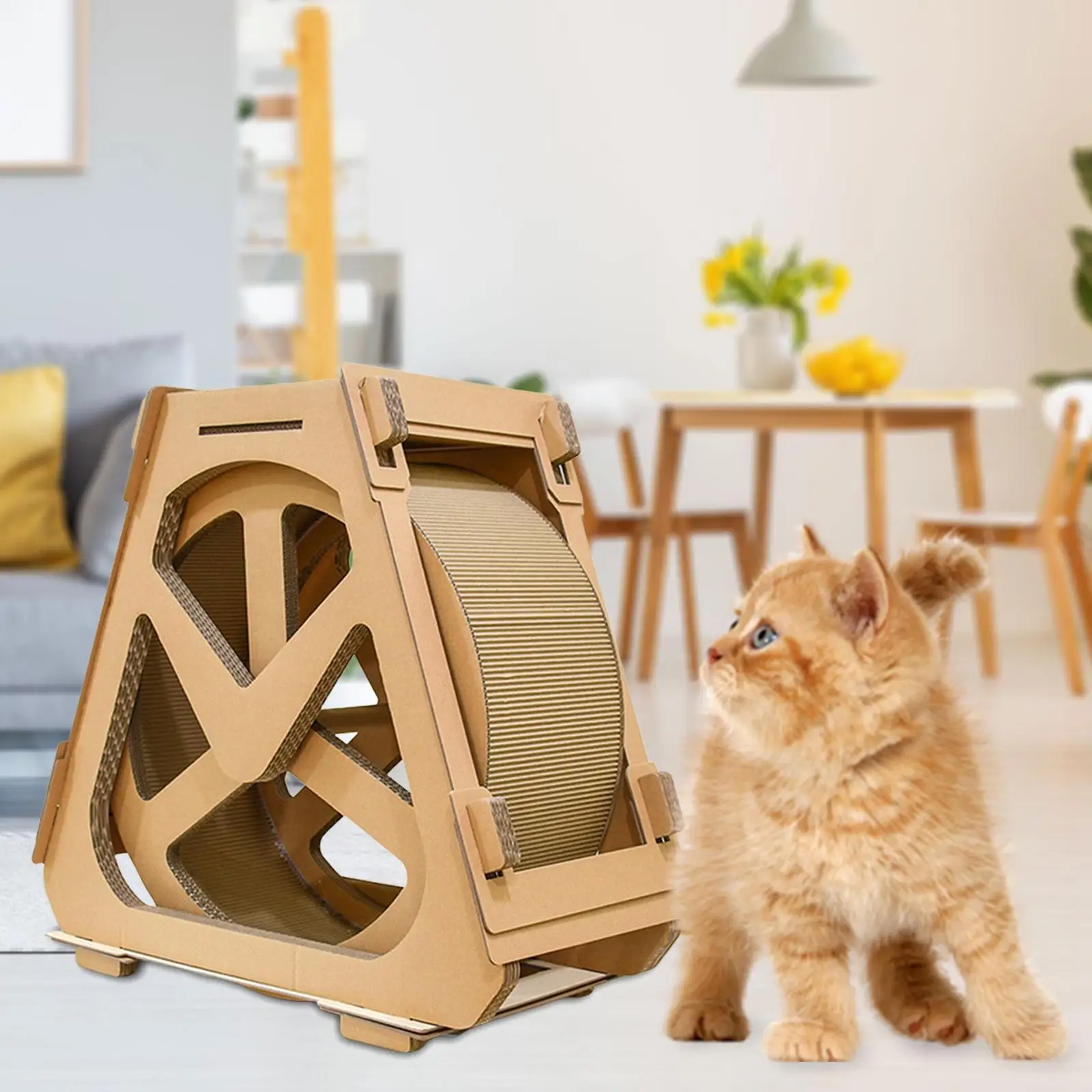 

Pet Cat Running Wheel Exercise Treadmill Cat Scratching Board Corrugated