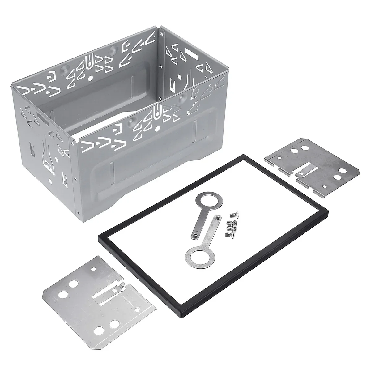 Radio installation frame Universal Double Din 2 Din Stereo Radio Replacement Fitting Cage Kit Installation MP5 Player Radio Mounting Frame